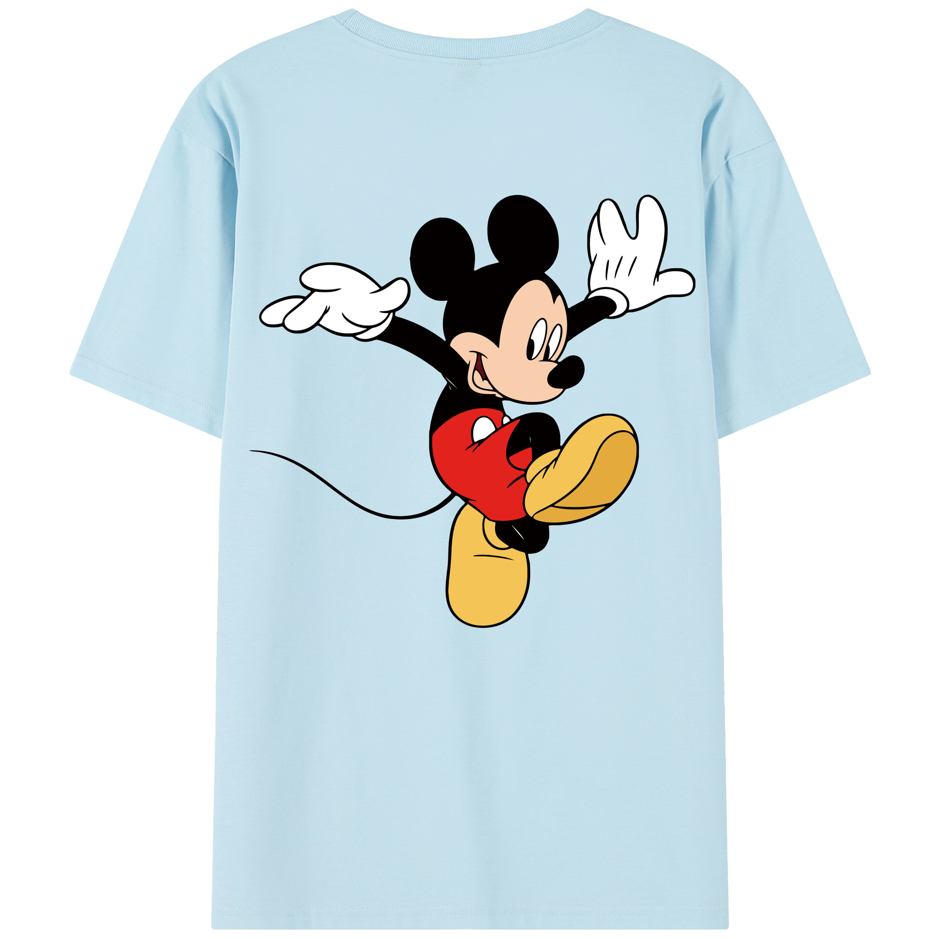 （画像用） ミッキーマウス Mickey Mouse 綿100％半袖Tシャツ（背面プリント）